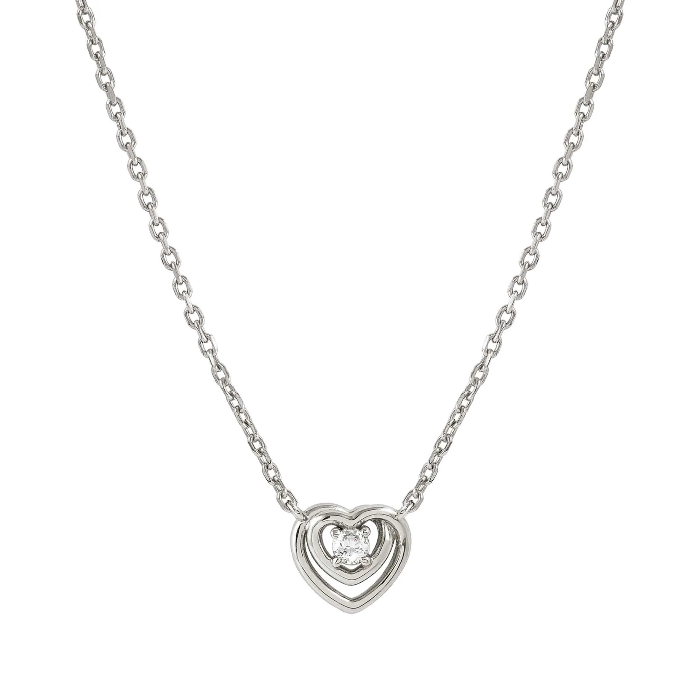 Collana Cosmiclove in argento con cuori e zirconi