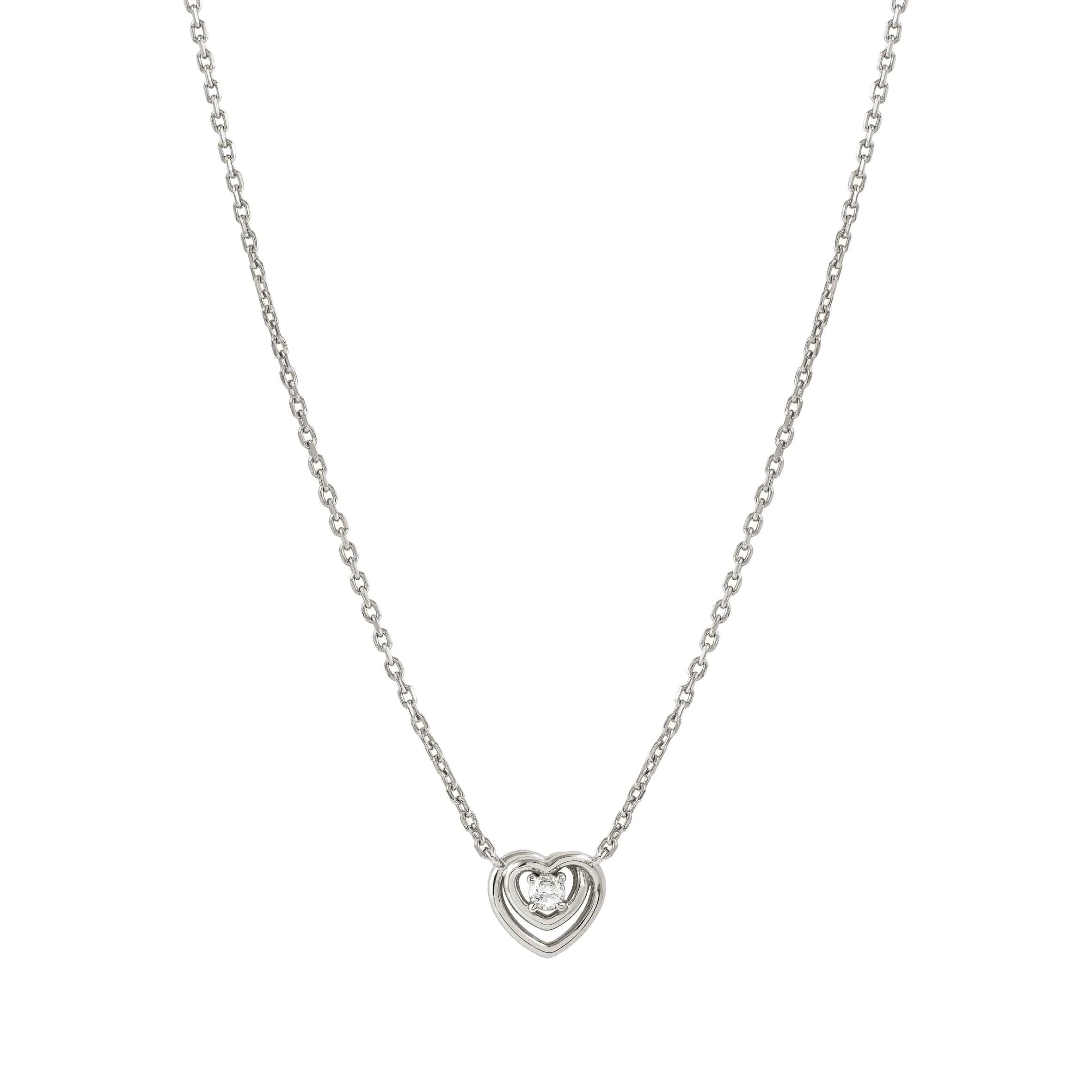 Collana Cosmiclove in argento con cuori e zirconi