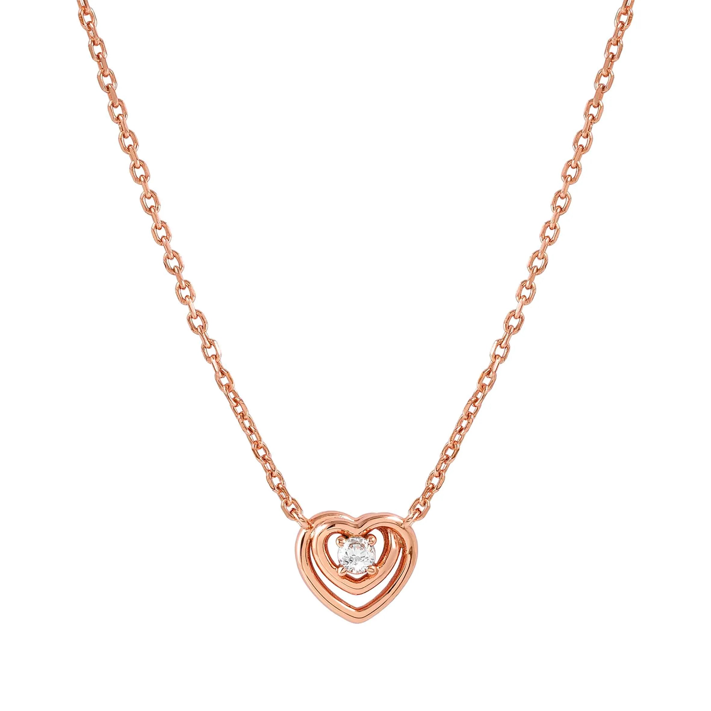 Collana Cosmiclove in argento con cuori e zirconi