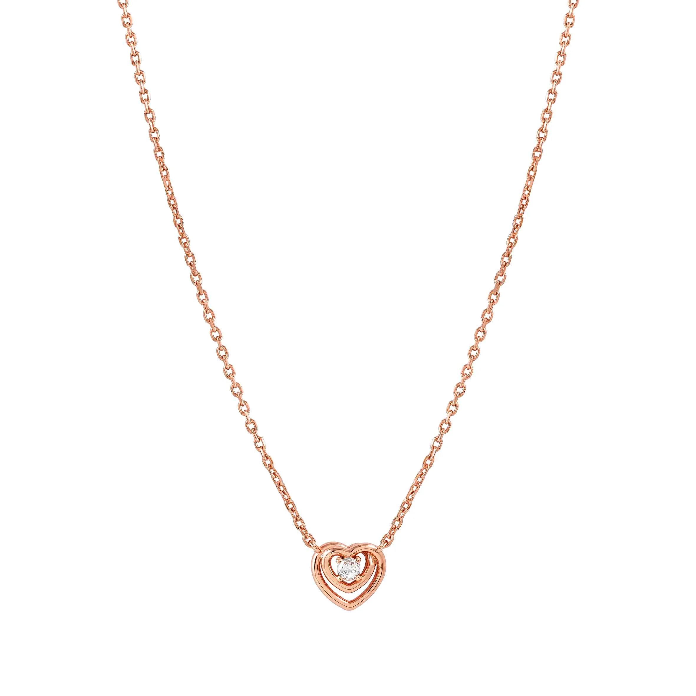 Collana Cosmiclove in argento con cuori e zirconi