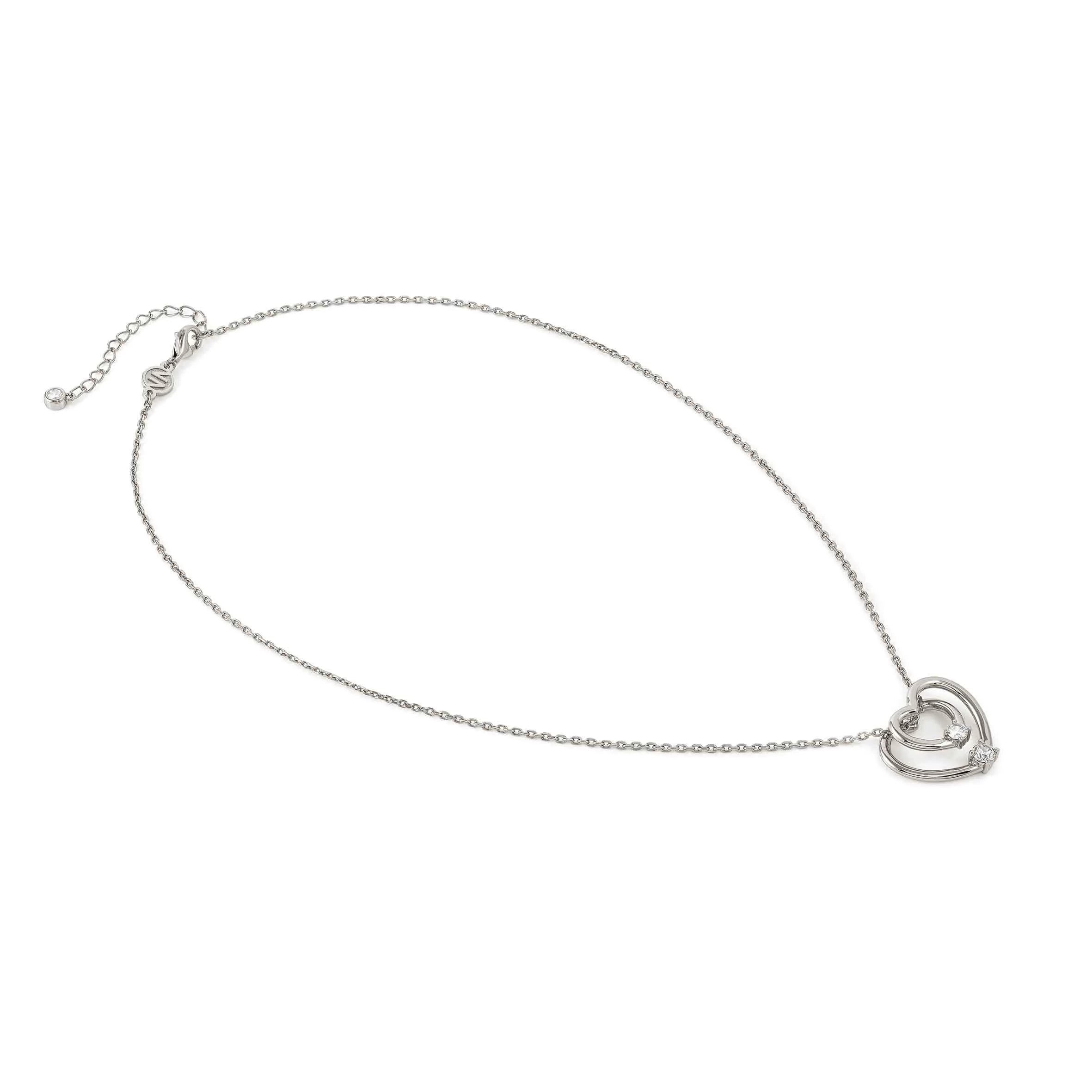 Collana Cosmiclove in argento con cuore grande e zirconi