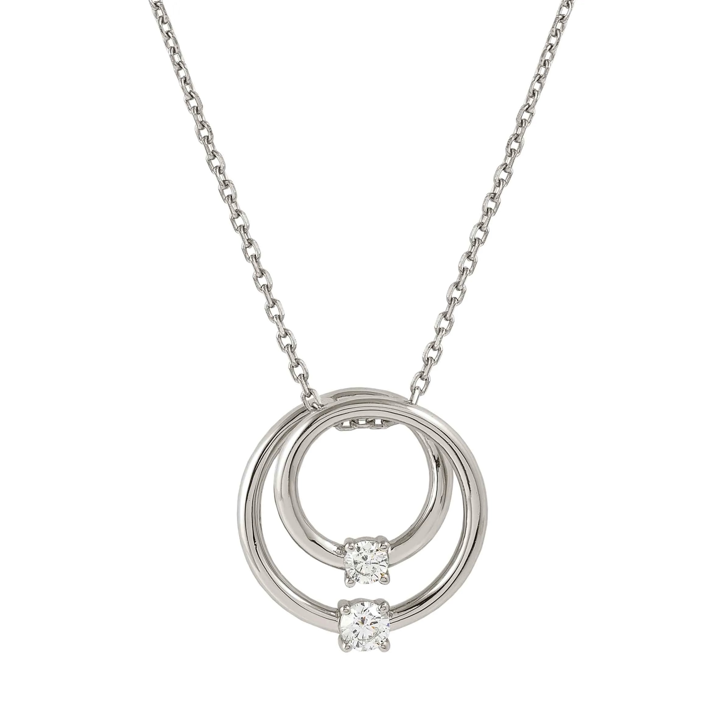 Collana Cosmiclove in argento con pendente e zirconi