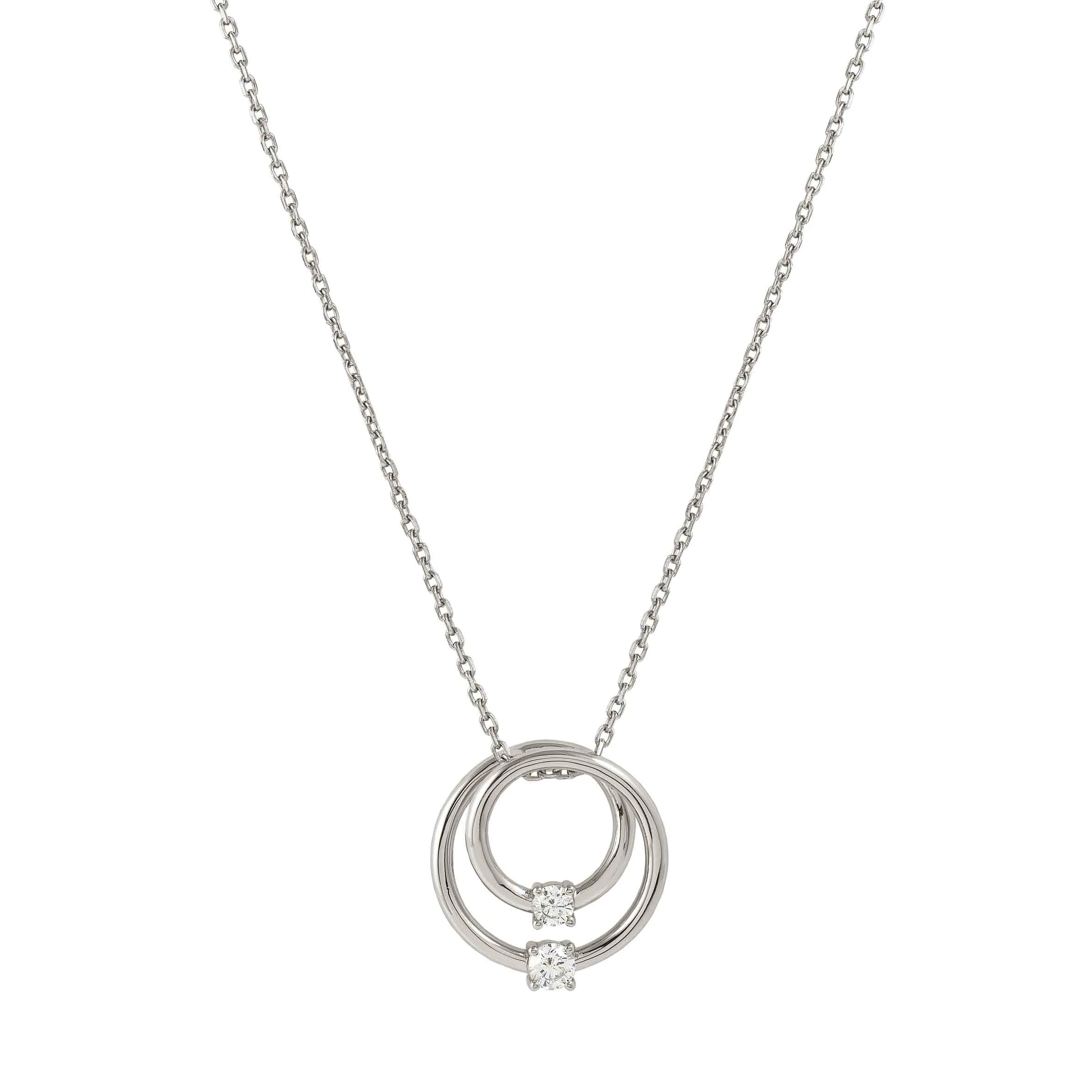 Collana Cosmiclove in argento con pendente e zirconi