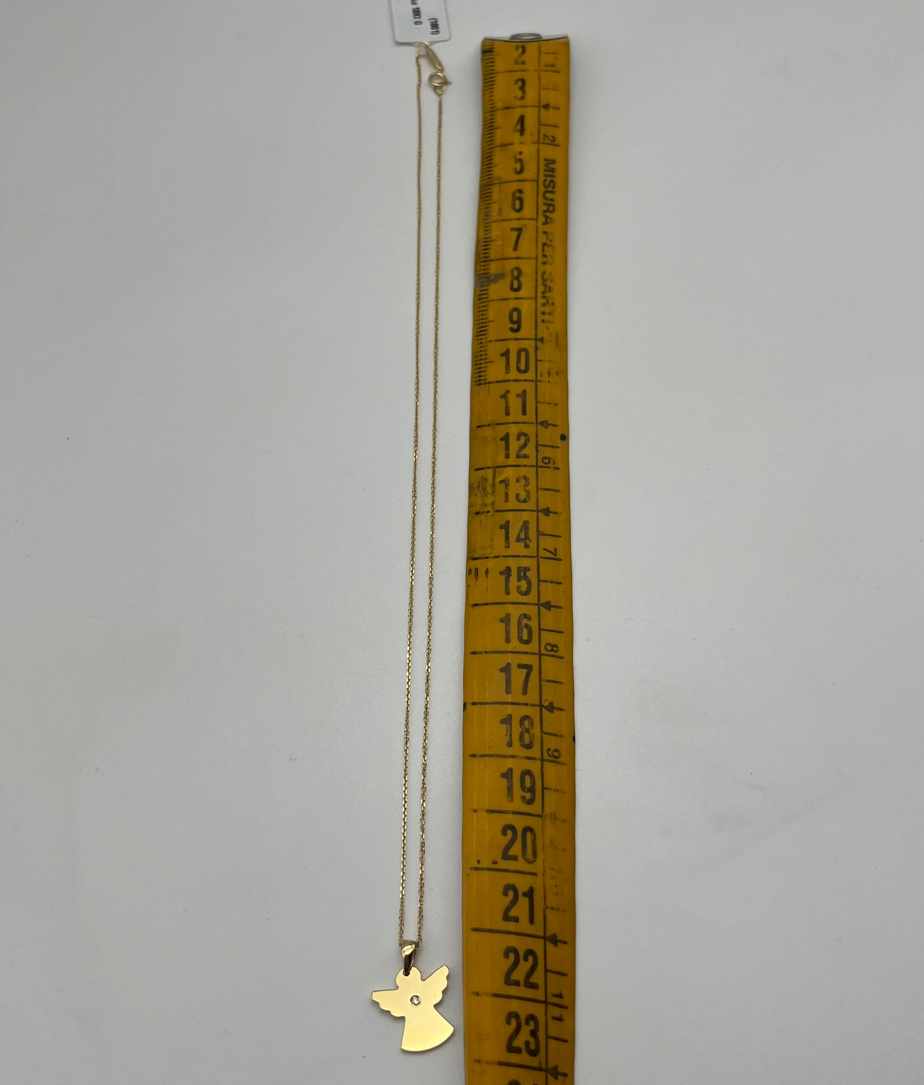 Collana con ciondolo angelo in oro 18kt